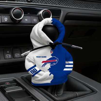 [SPECIAL OFFER] NEW CUSTOMIZED NFL03 BFB BUFFALO BILLS CAR HOODIE SHIFT KNOB