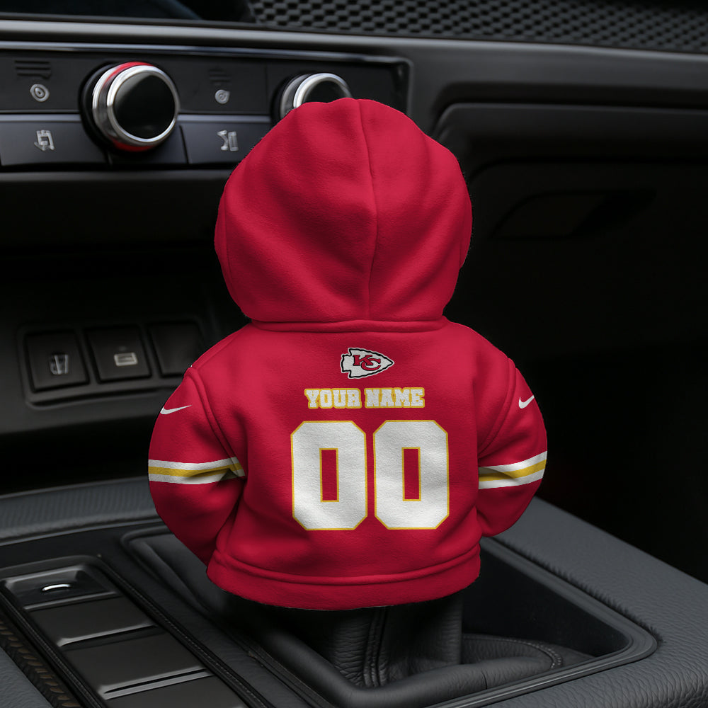 [SPECIAL OFFER] NEW CUSTOMIZED NFL01 KCC KANSAS CITY CHIEFS AUTOMOTIVE HOODIE SHIFT KNOB COVER