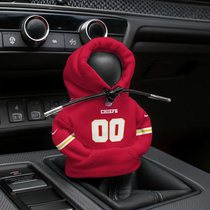 [SPECIAL OFFER] NEW CUSTOMIZED NFL01 KCC KANSAS CITY CHIEFS AUTOMOTIVE HOODIE SHIFT KNOB COVER