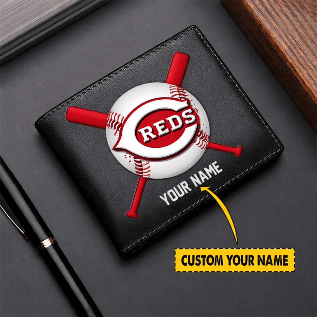 [FLASH SALE] NEW CUSTOMIZED MLB05 CRS CINCINNATI REDS LEATHER WALLET