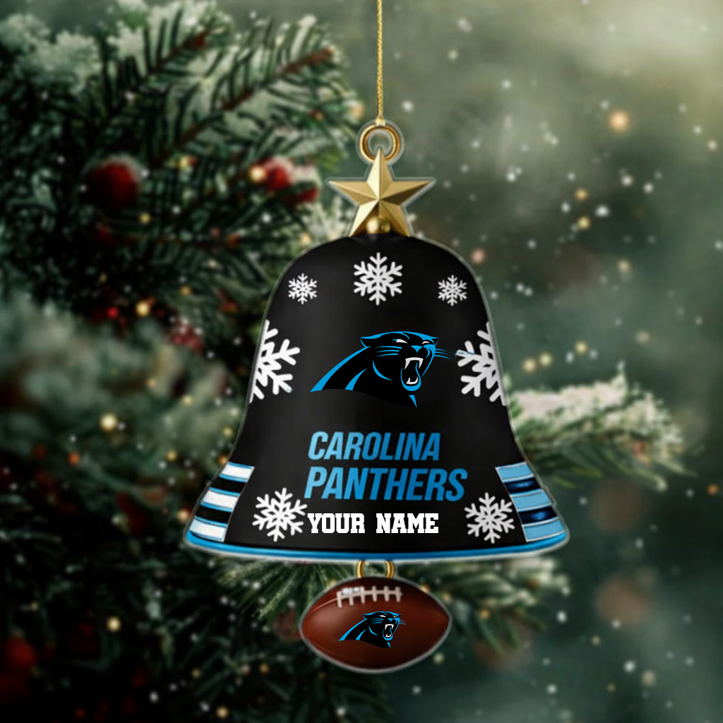 [SPECIAL OFFER] NEW CUSTOMIZED NFL23 CLP CAROLINA PANTHERS CHRISTMAS ACRYLIC ORNAMENT