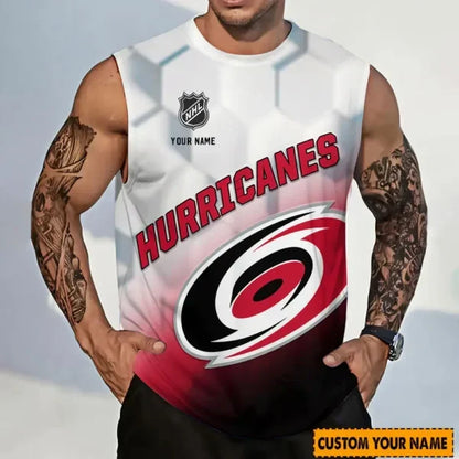 [SUPER SALE] NEW CUSTOMIZED NHL07 CLH CAROLINA HURRICANES TANK TOP & GYM SHIRT