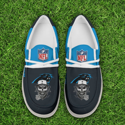 LIMITED EDITION - NEW CUSTOMIZED NFL23 CLP CAROLINA PANTHERS LOAFER SHOES