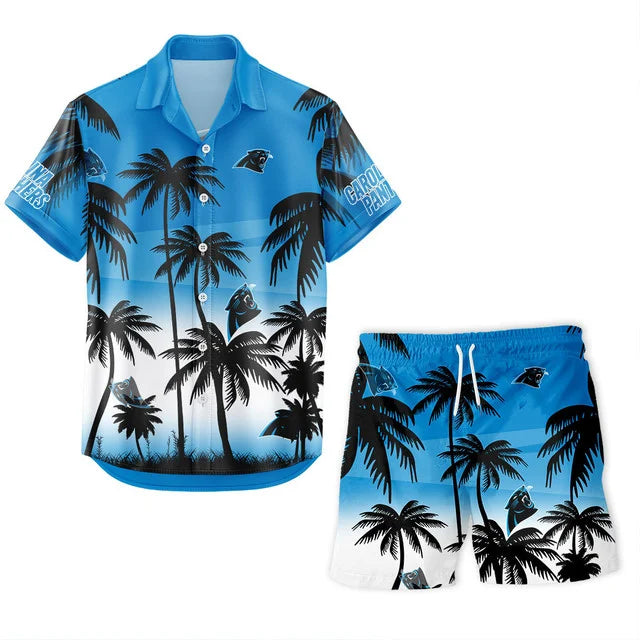 [SPECIAL OFFER] NEW CUSTOMIZED NFL23 CLP CAROLINA PANTHERS UNISEX HAWAIIAN SHIRT & SHORTS SET