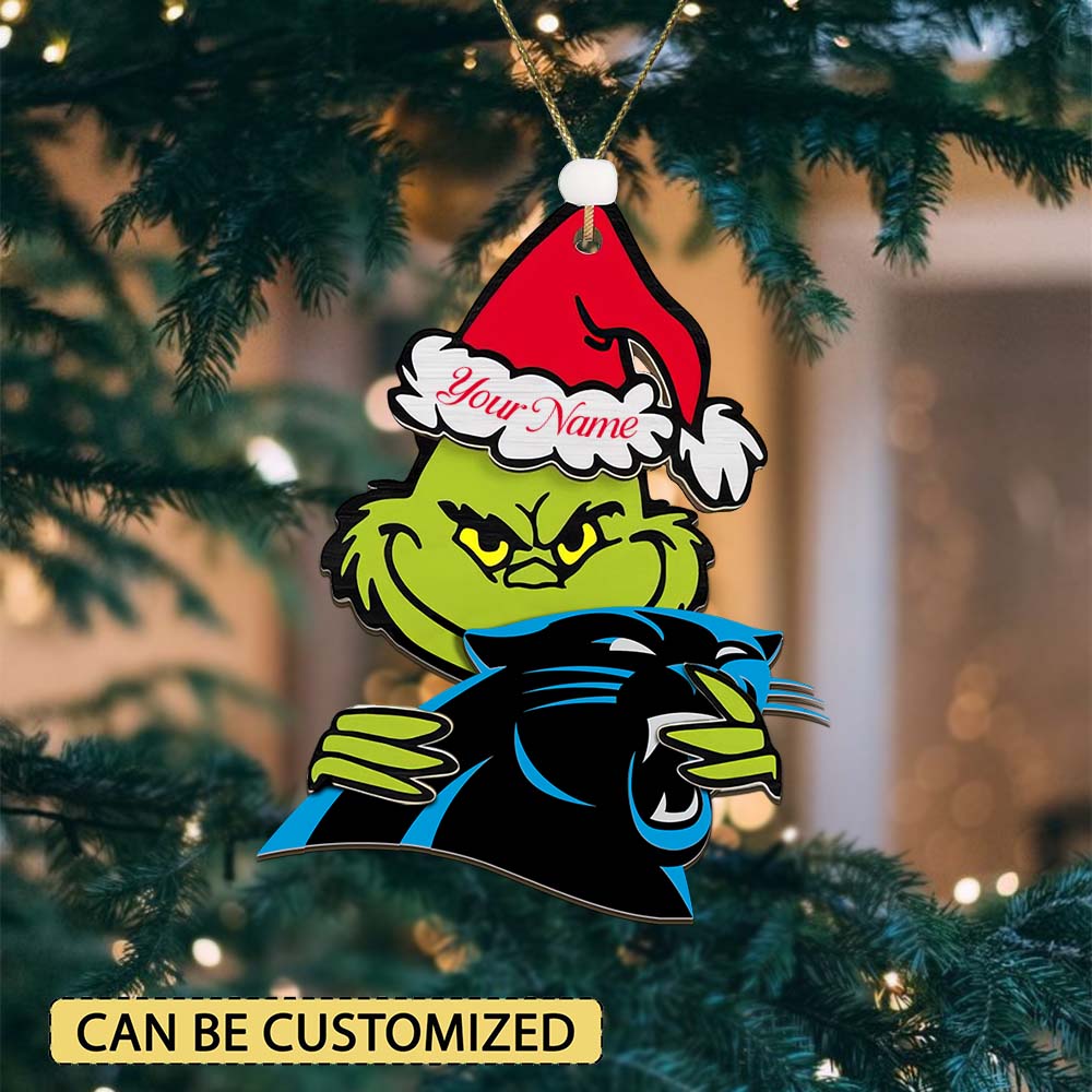 [SPECIAL OFFER] NEW CUSTOMIZED NFL23 CLP CAROLINA PANTHERS CHRISTMAS ACRYLIC ORNAMENT