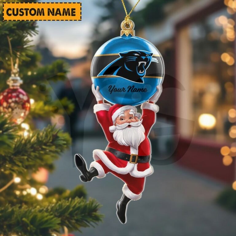 [SPECIAL OFFER] NEW CUSTOMIZED NFL23 CLP CAROLINA PANTHERS CHRISTMAS ACRYLIC ORNAMENT