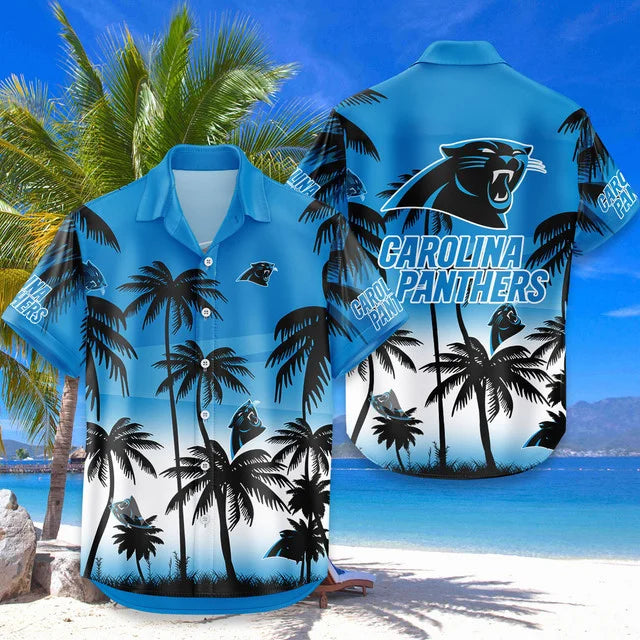 [SPECIAL OFFER] NEW CUSTOMIZED NFL23 CLP CAROLINA PANTHERS UNISEX HAWAIIAN SHIRT & SHORTS SET