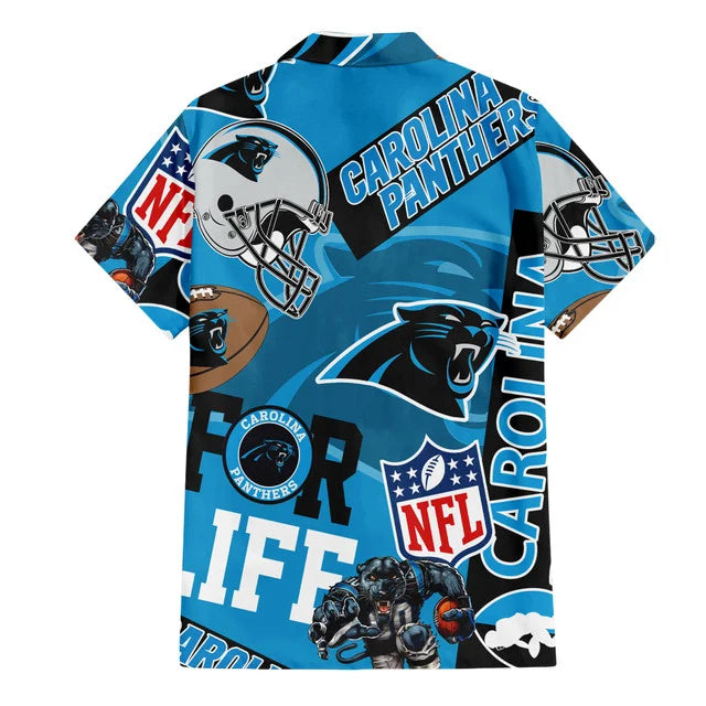 [SPECIAL OFFER] NEW CUSTOMIZED NFL23 CLP CAROLINA PANTHERS UNISEX HAWAIIAN SHIRT & SHORTS SET