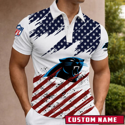 [SPECIAL OFFER] NEW CUSTOMIZED NFL23 CLP CAROLINA PANTHERS POLO SHIRT