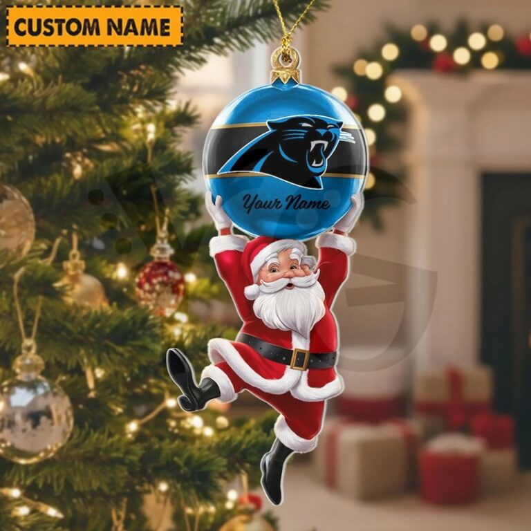 [SPECIAL OFFER] NEW CUSTOMIZED NFL23 CLP CAROLINA PANTHERS CHRISTMAS ACRYLIC ORNAMENT