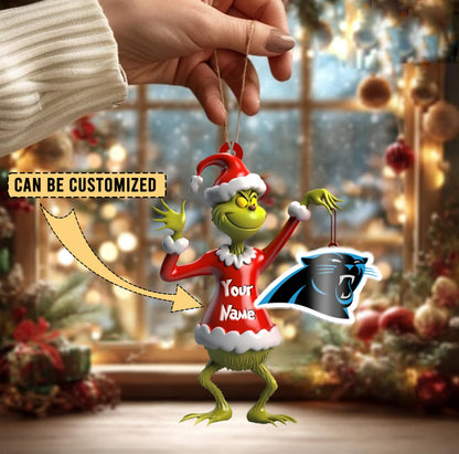 [SPECIAL OFFER] NEW CUSTOMIZED NFL23 CLP CAROLINA PANTHERS CHRISTMAS ACRYLIC ORNAMENT