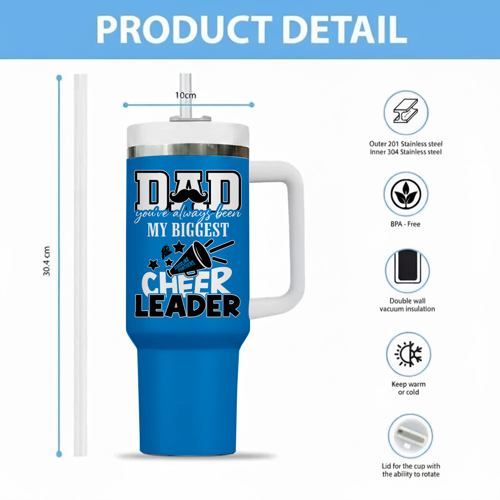 [SPECIAL OFFER] NEW CUSTOMIZED NFL23 CLP CAROLINA PANTHERS 40OZ TUMBLER