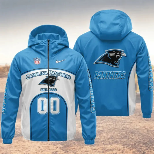[SPECIAL OFFER] NEW CUSTOMIZED NFL23 CLP CAROLINA PANTHERS WINDBREAKER JACKET