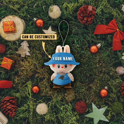 [SPECIAL OFFER] NEW CUSTOMIZED NFL23 CLP CAROLINA PANTHERS LABUBU CHRISTMAS ACRYLIC ORNAMENT