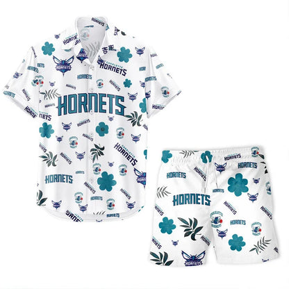 [HOT DEAL] NEW CUSTOMIZED NBA27 CHO CHARLOTTE HORNETS UNISEX HAWAIIAN SHIRT & SHORTS SET
