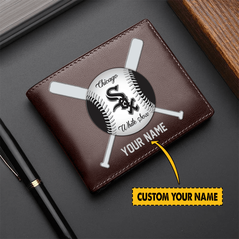 [FLASH SALE] NEW CUSTOMIZED MLB26 CWS CHICAGO WHITE SOX LEATHER WALLET