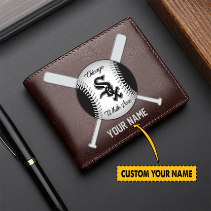 [FLASH SALE] NEW CUSTOMIZED MLB26 CWS CHICAGO WHITE SOX LEATHER WALLET