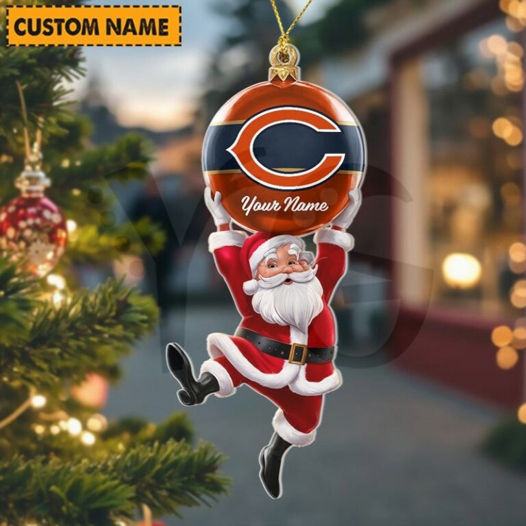 [SPECIAL OFFER] NEW CUSTOMIZED NFL26 CCB CHICAGO BEARS CHRISTMAS ACRYLIC ORNAMENT