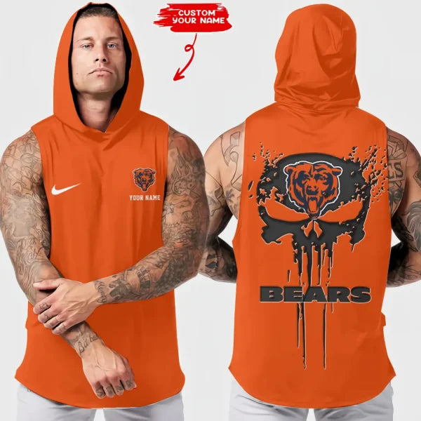 [SPECIAL OFFER] NEW CUSTOMIZED NFL26 CCB CHICAGO BEARS HOODED TANK TOP