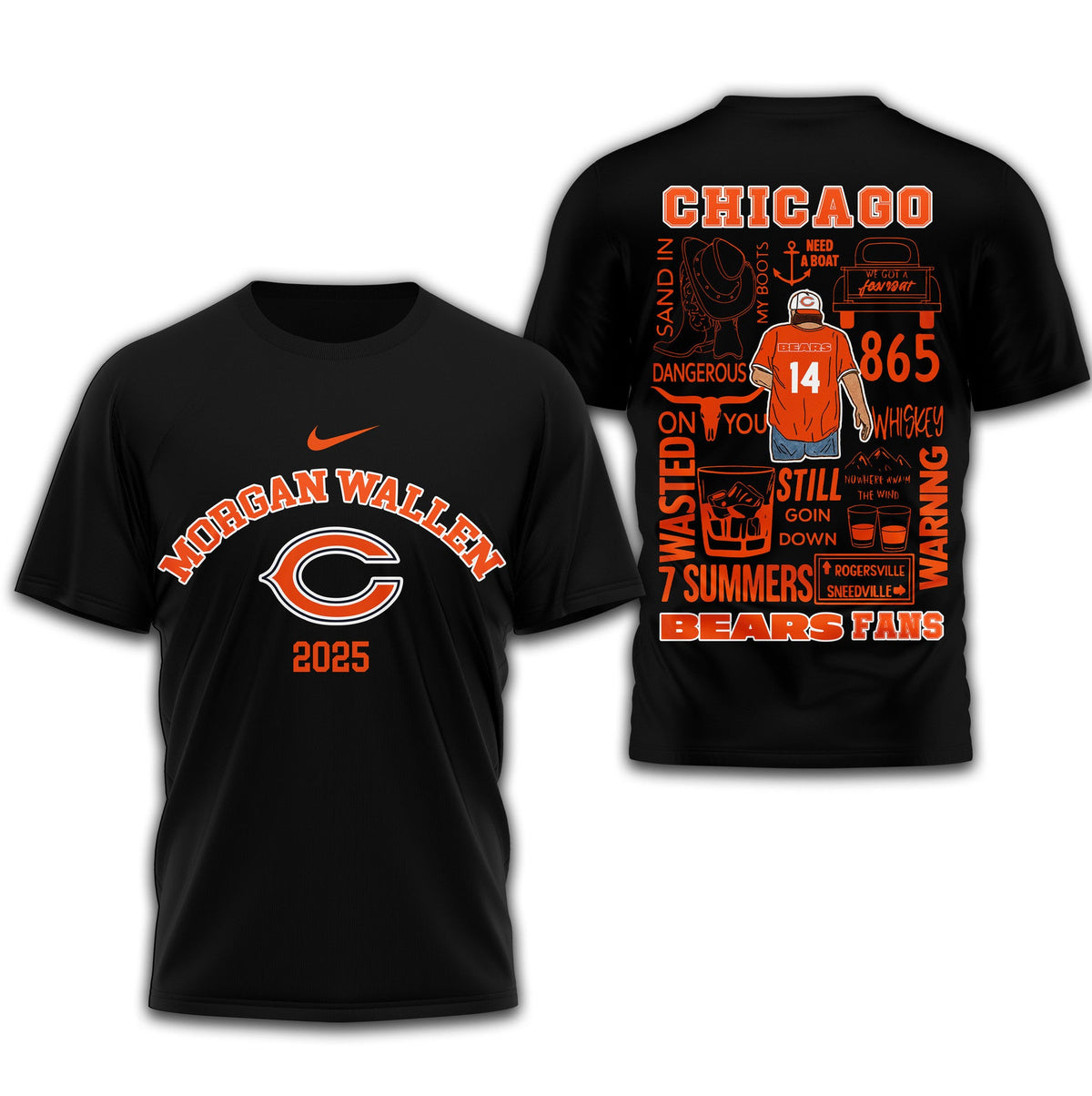 [SPECIAL OFFER] NEW CUSTOMIZED NFL26 CCB CHICAGO BEARS T-SHIRT | MULTIPLE COLORS AVAILABLE