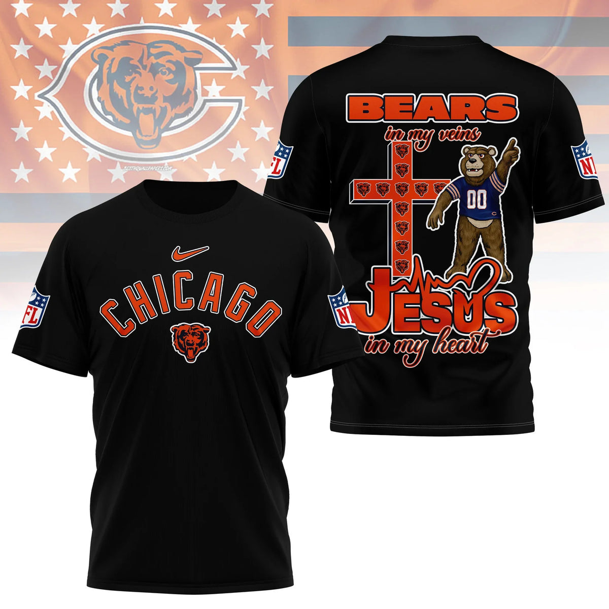 [SPECIAL OFFER] NEW CUSTOMIZED NFL26 CCB CHICAGO BEARS T-SHIRT | MULTIPLE COLORS AVAILABLE