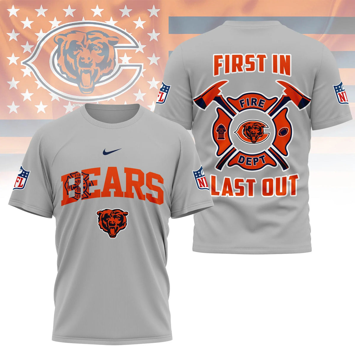 [SPECIAL OFFER] NEW CUSTOMIZED NFL26 CCB CHICAGO BEARS T-SHIRT | MULTIPLE COLORS AVAILABLE