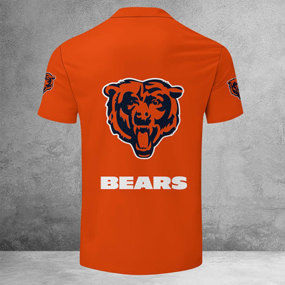 [SPECIAL OFFER] NEW CUSTOMIZED NFL26 CCB CHICAGO BEARS ZIP POLO SHIRT