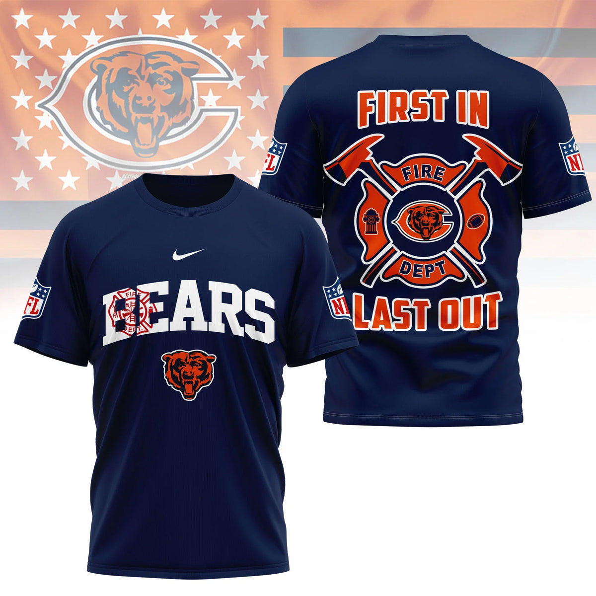 [SPECIAL OFFER] NEW CUSTOMIZED NFL26 CCB CHICAGO BEARS T-SHIRT | MULTIPLE COLORS AVAILABLE