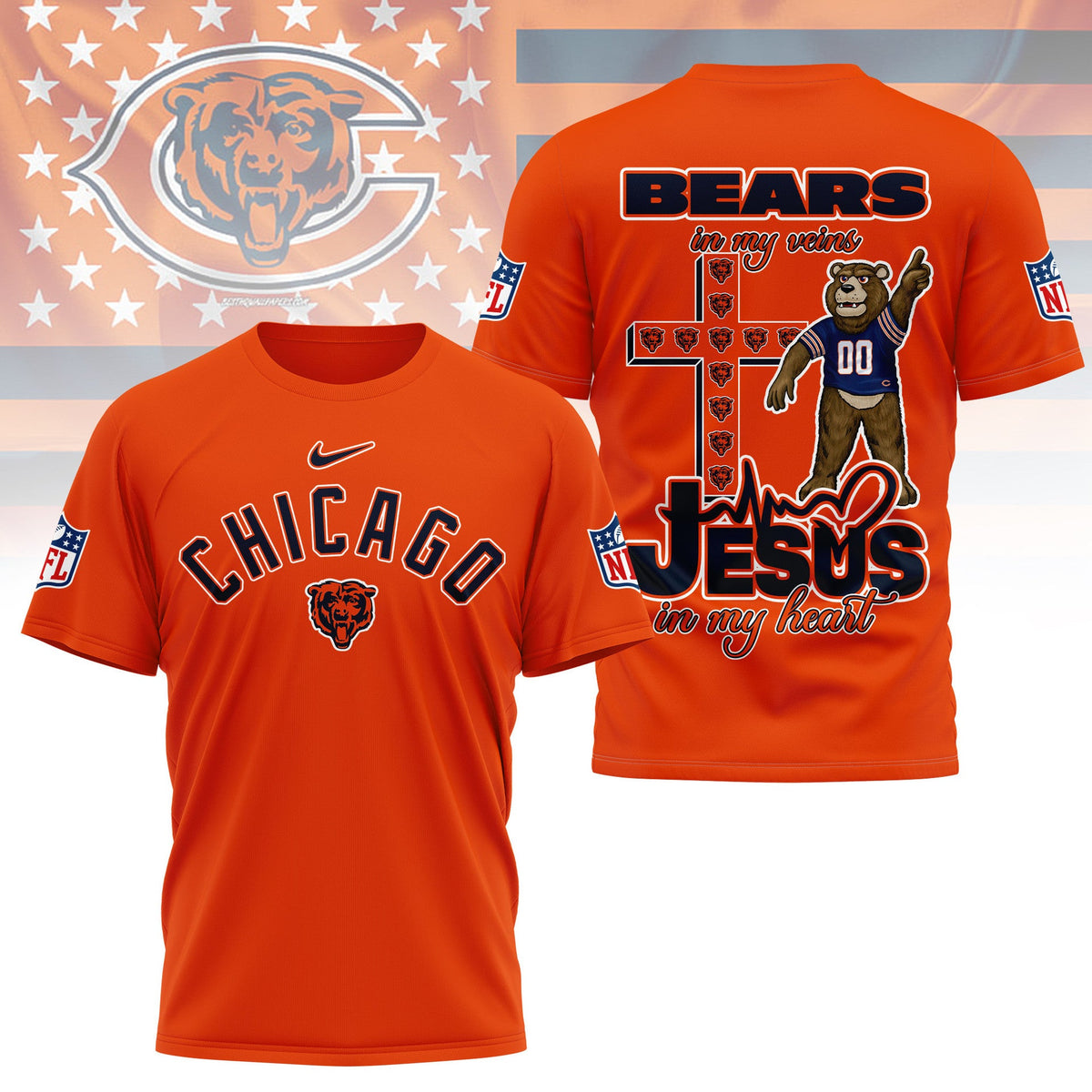 [SPECIAL OFFER] NEW CUSTOMIZED NFL26 CCB CHICAGO BEARS T-SHIRT | MULTIPLE COLORS AVAILABLE