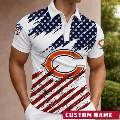 [SPECIAL OFFER] NEW CUSTOMIZED NFL26 CCB CHICAGO BEARS POLO SHIRT