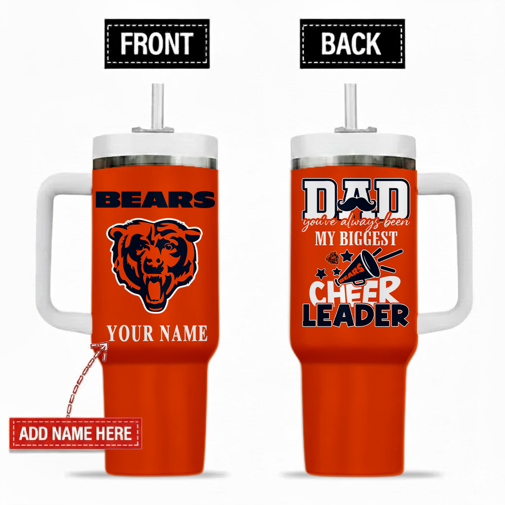 [SPECIAL OFFER] NEW CUSTOMIZED NFL26 CCB CHICAGO BEARS 40OZ TUMBLER