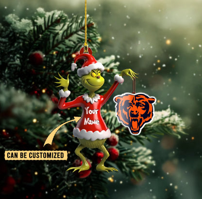 [SPECIAL OFFER] NEW CUSTOMIZED NFL26 CCB CHICAGO BEARS CHRISTMAS ACRYLIC ORNAMENT