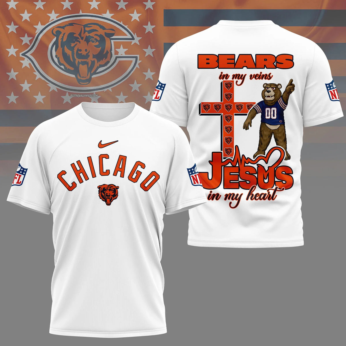 [SPECIAL OFFER] NEW CUSTOMIZED NFL26 CCB CHICAGO BEARS T-SHIRT | MULTIPLE COLORS AVAILABLE