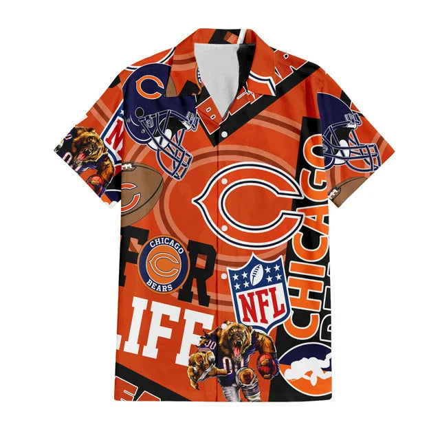 [SPECIAL OFFER] NEW CUSTOMIZED NFL26 CCB CHICAGO BEARS UNISEX HAWAIIAN SHIRT & SHORTS SET