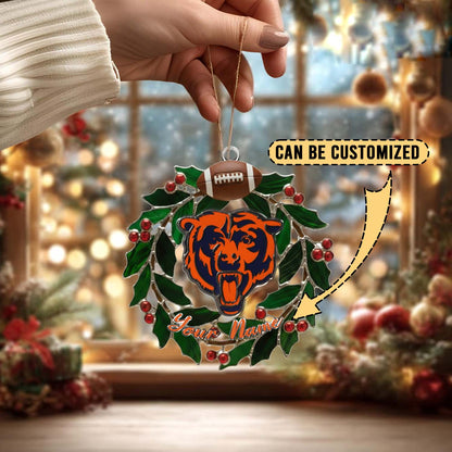 [SPECIAL OFFER] NEW CUSTOMIZED NFL26 CCB CHICAGO BEARS CHRISTMAS ACRYLIC ORNAMENT