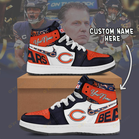 [SPECIAL OFFER] NEW CUSTOMIZED NFL26 CCB CHICAGO BEARS AIR JORDAN 1