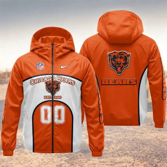 [SPECIAL OFFER] NEW CUSTOMIZED NFL26 CCB CHICAGO BEARS WINDBREAKER JACKET