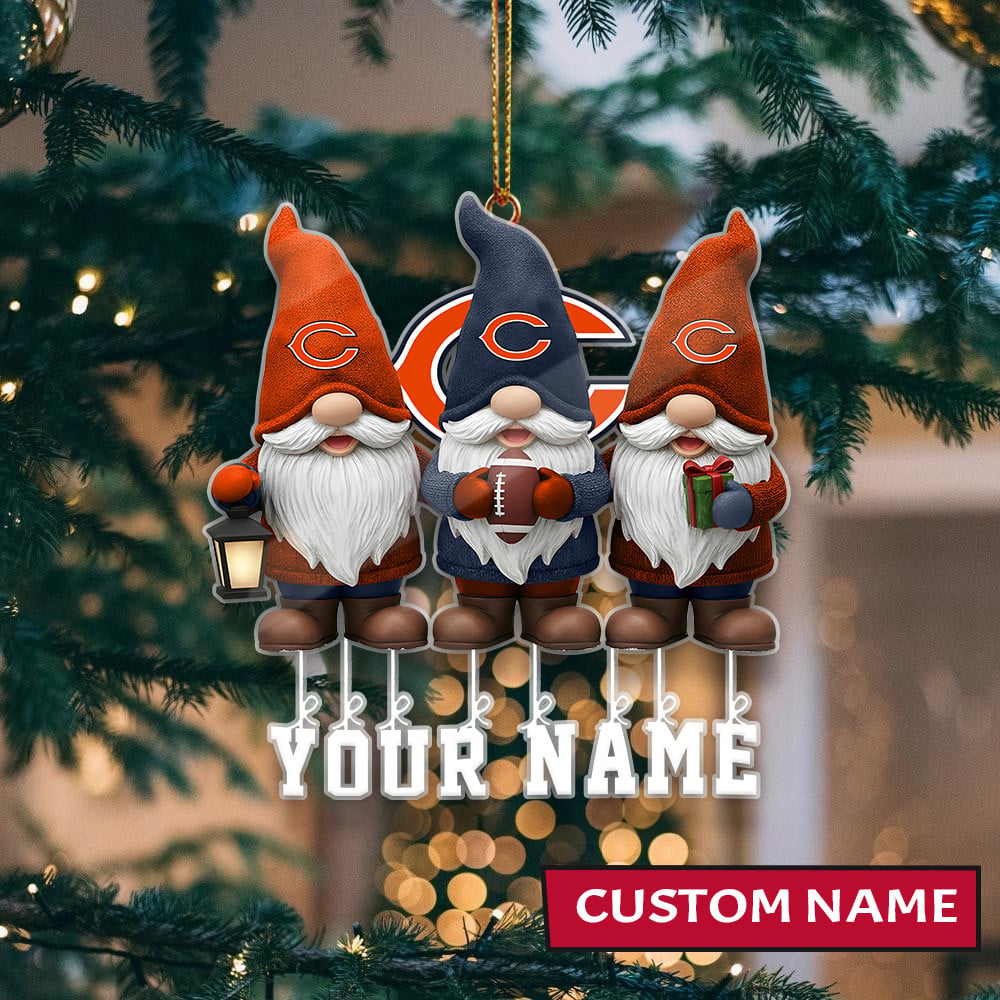 [SPECIAL OFFER] NEW CUSTOMIZED NFL26 CCB CHICAGO BEARS CHRISTMAS ACRYLIC ORNAMENT