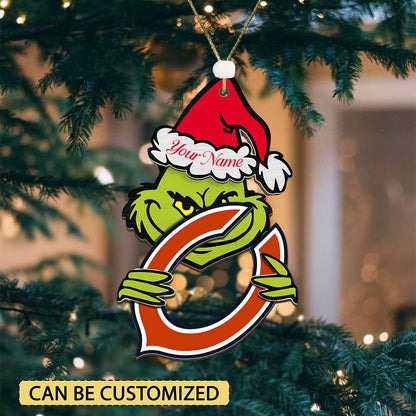[SPECIAL OFFER] NEW CUSTOMIZED NFL26 CCB CHICAGO BEARS CHRISTMAS ACRYLIC ORNAMENT