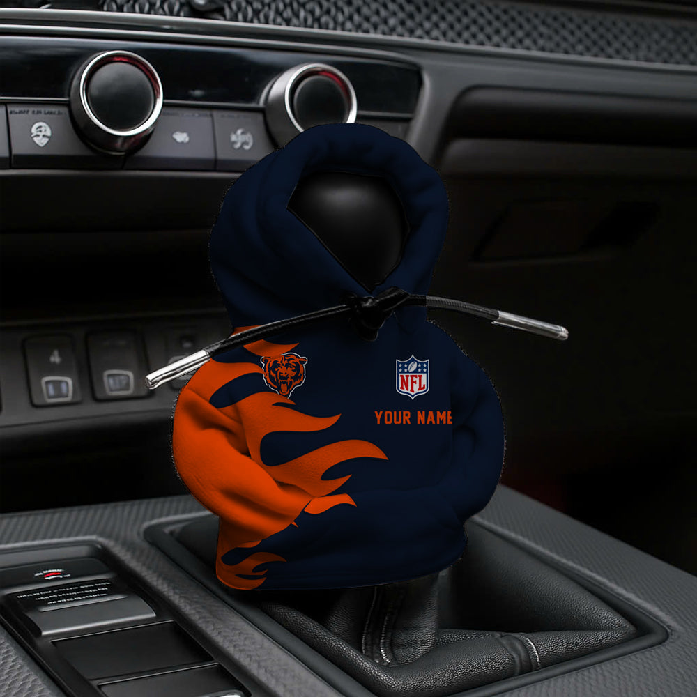 [SPECIAL OFFER] NEW CUSTOMIZED NFL26 CCB CHICAGO BEARS CAR HOODIE SHIFT KNOB COVER