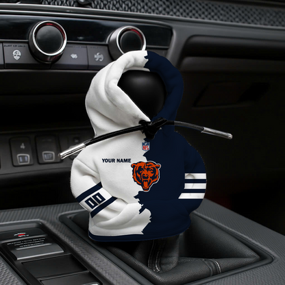 [SPECIAL OFFER] NEW CUSTOMIZED NFL26 CCB CHICAGO BEARS CAR HOODIE SHIFT KNOB