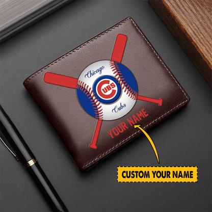 [FLASH SALE] NEW CUSTOMIZED MLB04 CCS CHICAGO CUBS LEATHER WALLET