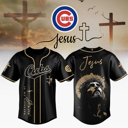 [FLASH SALE] NEW CUSTOMIZED MLB04 CCS CHICAGO CUBS x JESUS CHRIST BASEBALL JERSEY