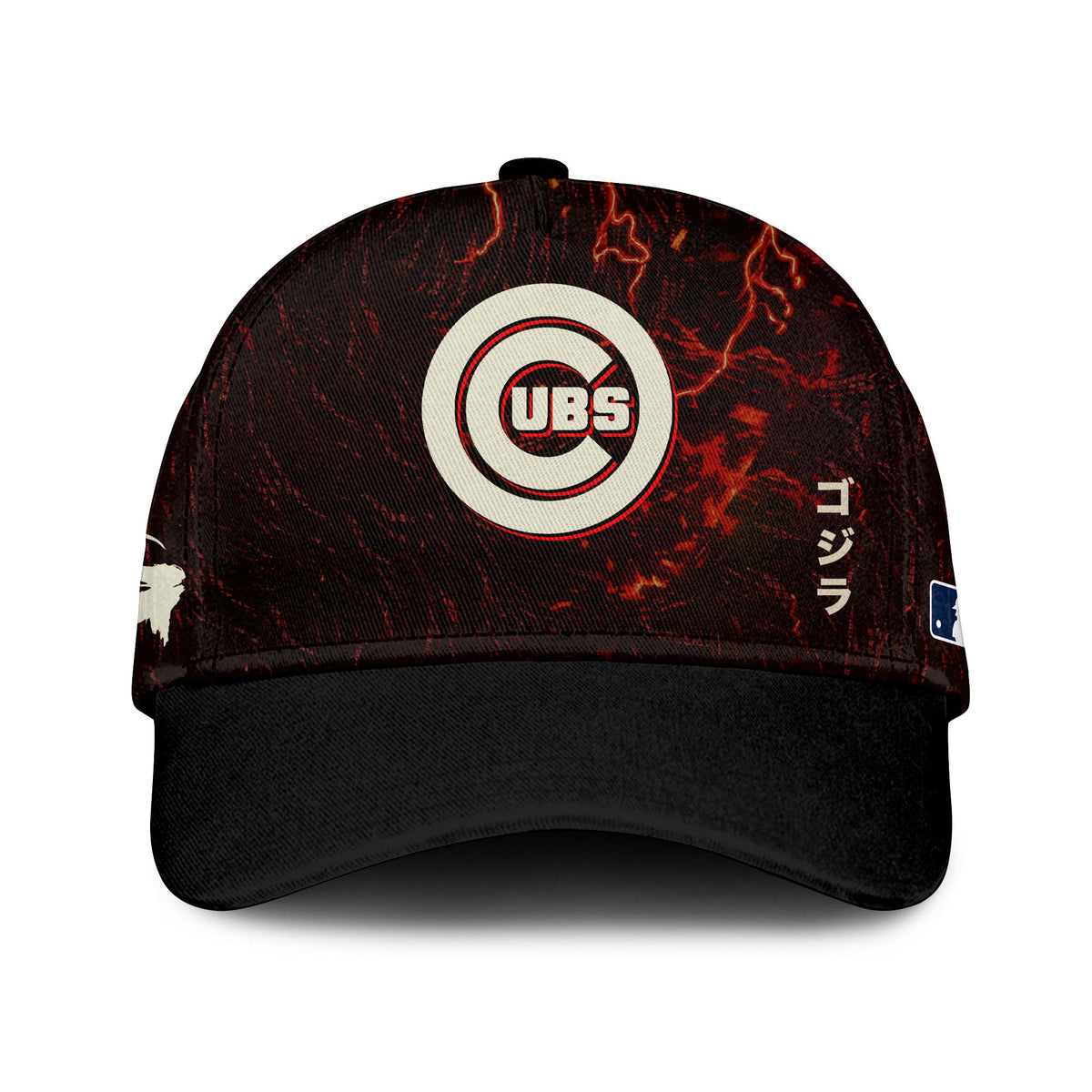 [FLASH SALE] NEW CUSTOMIZED MLB04 CCS CHICAGO CUBS x GODZILLA BASEBALL JERSEY & CAP