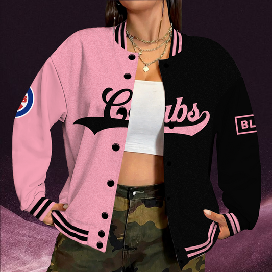 [FLASH SALE] NEW CUSTOMIZED MLB04 CCS CHICAGO CUBS SATIN VARSITY & BASEBALL JACKET
