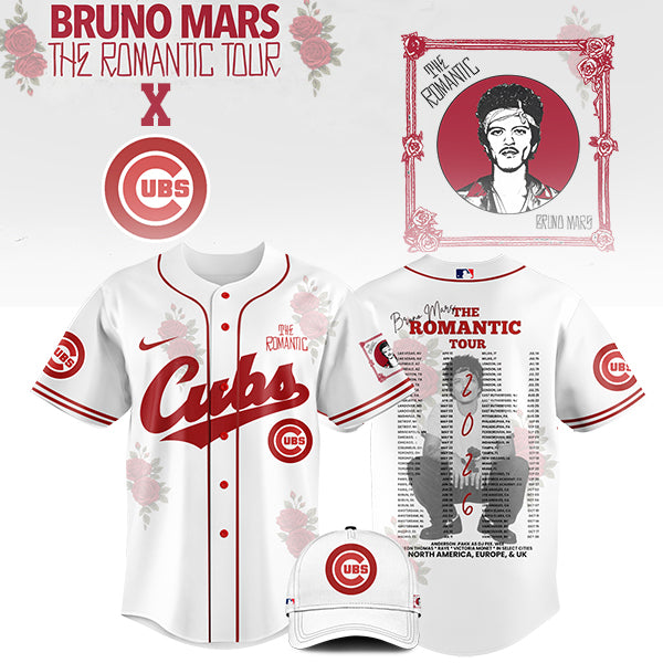 [FLASH SALE] NEW CUSTOMIZED MLB04 CH CUBS x BRUNO MARS BASEBALL JERSEY