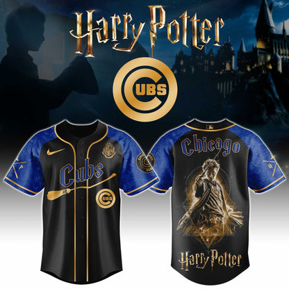 [FLASH SALE] NEW CUSTOMIZED MLB04 CCS CHICAGO CUBS x HARRY POTTER BASEBALL JERSEY & CAP