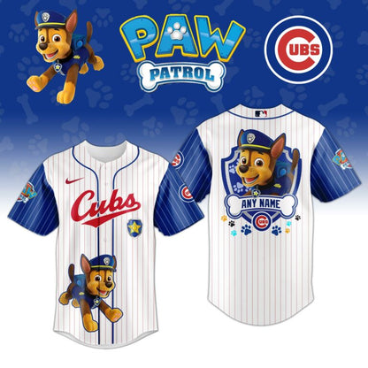 [FLASH SALE] NEW CUSTOMIZED MLB04 CCS CHICAGO CUBS x PAW PATROL BASEBALL JERSEY & CAP