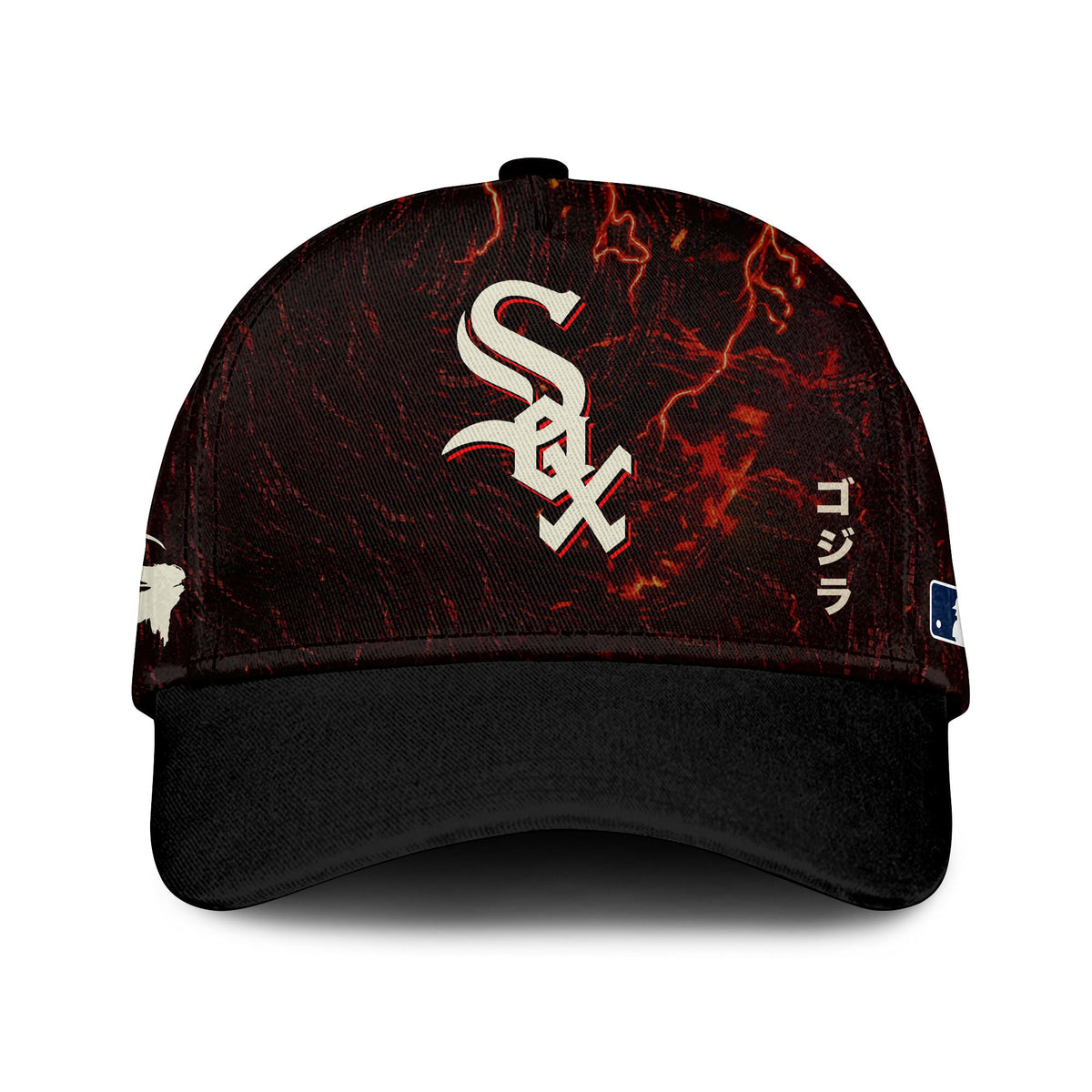 [FLASH SALE] NEW CUSTOMIZED MLB26 CWS CHICAGO WHITE SOX x GODZILLA BASEBALL JERSEY & CAP