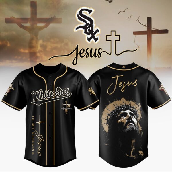 [FLASH SALE] NEW CUSTOMIZED MLB26 CWS CHICAGO WHITE SOX x JESUS CHRIST BASEBALL JERSEY